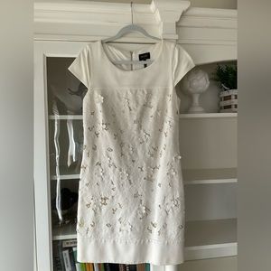 Like New Laundry by Shelli Segal Ivory Eyelet Floral Dress, Size 8